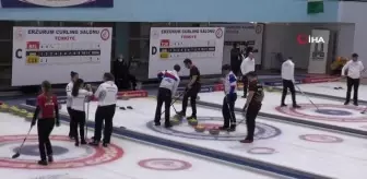 Curling 2022 Kış Olimpiyat Oyunları Ön Eleme Müsabakaları Erzurum'da son gününde devam ediyor