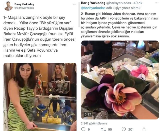 CHP'li eski vekil Yarkadaş'ın 'Bakan Çavuşoğlu'nun kızının lüks düğünü' dediği görüntüler CHP'li ismin çıktı