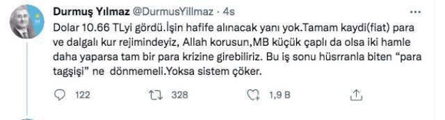 Merkez Bankası'nın faiz indirimi hamlesinden sonra eski başkan Yılmaz'dan endişelendiren dolar yorumu: Sistem çöker