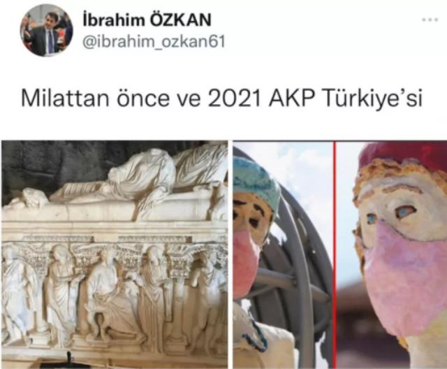 Heykel eleştirisi yapan İYİ Parti'li İbrahim Özkan, belediyeleri karıştırınca paylaşımını sildi