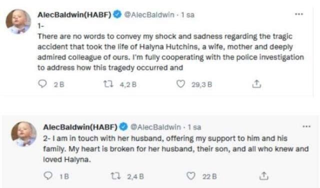 Alec Baldwin'in görüntü yönetmeninin ölümüne neden olduğu kurusıkının içinde gerçek mermi olduğu ortaya çıktı