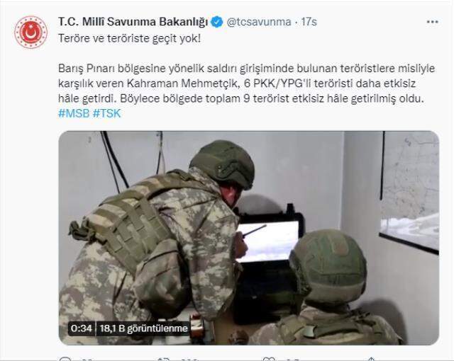 TSK yürüttüğü operasyonla eylem hazırlığındaki 2 teröristi öldürüldü TSK yürüttüğü operasyonla eylem hazırlığındaki 2 teröristi öldürüldü