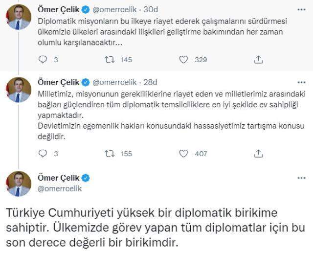 10 büyükelçinin geri adımına AK Parti'den ilk yorum: Cumhurbaşkanımız güçlü bir duruş gösterdi 10 büyükelçinin geri adımına AK Parti'den ilk yorum: Cumhurbaşkanımız güçlü bir duruş gösterdi