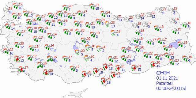 Meteoroloji 'Şimdiden hazırlanın' diyerek uyardı! Şiddetli sağanak pazartesi sabah başlıyor, 3 gün sürecek Meteoroloji 'Şimdiden hazırlanın' diyerek uyardı! Şiddetli sağanak pazartesi sabah başlıyor, 3 gün sürecek