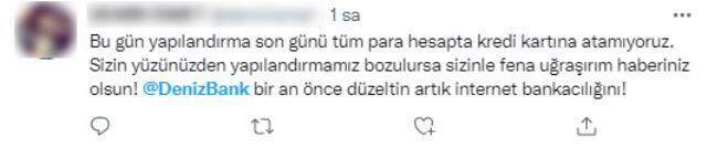 Denizbank'ta erişim sorunu! Müşteriler mobil ve internet bankacılığından işlem yapamıyor Denizbank'ta erişim sorunu! Müşteriler mobil ve internet bankacılığından işlem yapamıyor