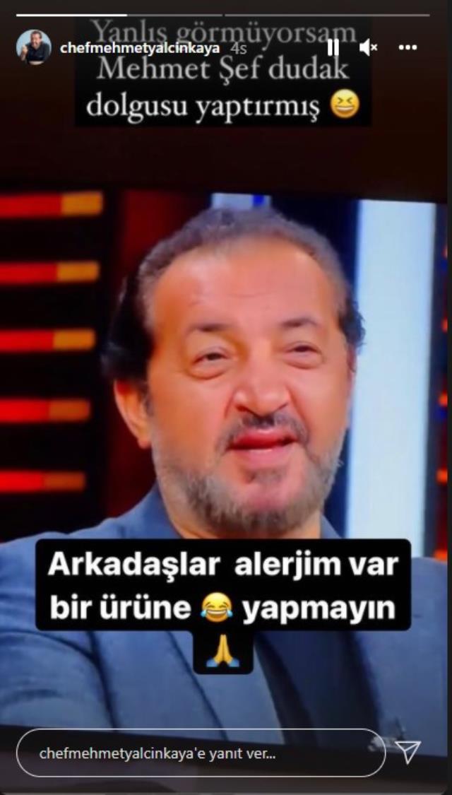 Şef Mehmet Yalçınkaya, dudak dolgusu yaptırdığı iddiasını yalanladı