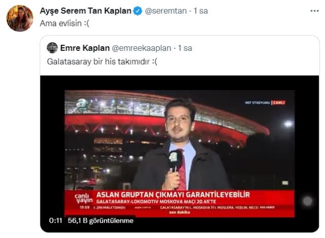 Galatasaray taraftarının öptüğü muhabirin eşinden beğeni yağmuruna tutulan tepki