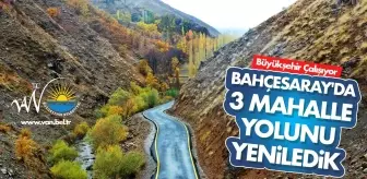 Bahçesaray'da 3 mahalle yolu yenilendi