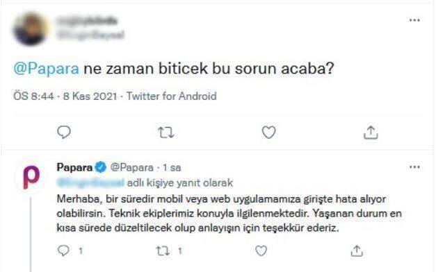 Papara'ya erişim sorunu yaşanıyor! Şirketten ilk açıklama geldi