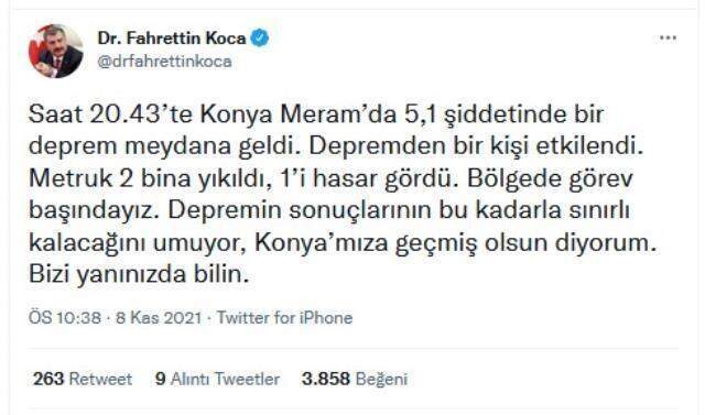 Son Dakika: Konya'nın Meram ilçesinde 5.1 büyüklüğünde deprem yaşandı Son Dakika: Konya'nın Meram ilçesinde 5.1 büyüklüğünde deprem yaşandı