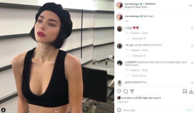 Oyuncu Merve Boluğur, saçlarını kısacık kestirdi Oyuncu Merve Boluğur, saçlarını kısacık kestirdi