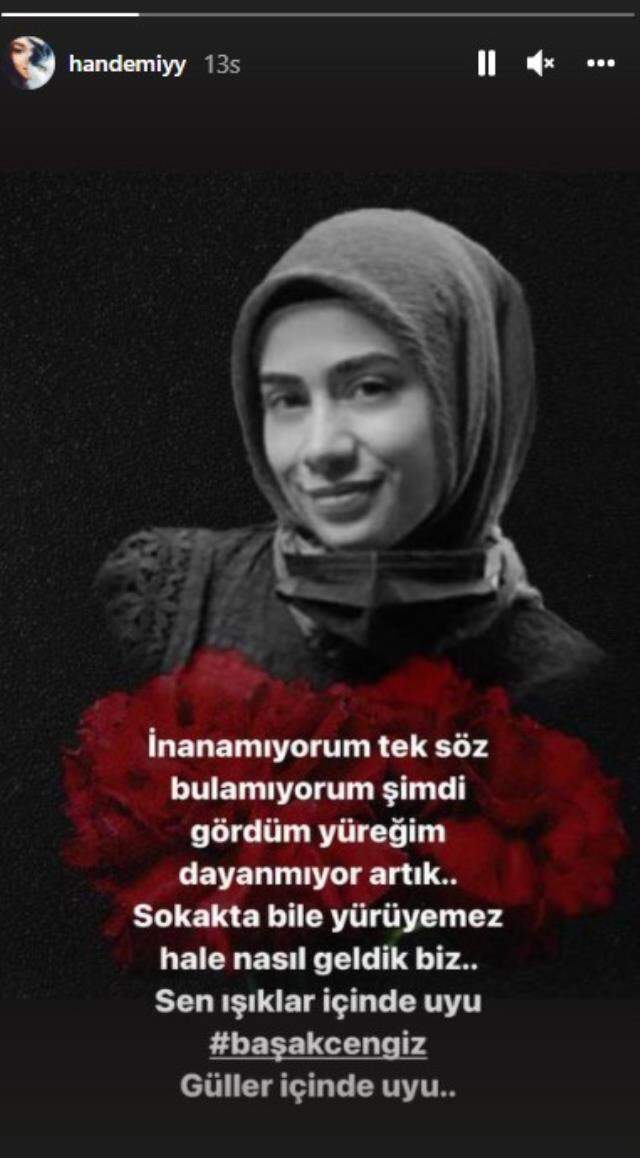 Ünlü isimler, Başak Cengiz'in ölümünün ardından kadın cinayetlerine bir kez daha isyan etti Ünlü isimler, Başak Cengiz'in ölümünün ardından kadın cinayetlerine bir kez daha isyan etti