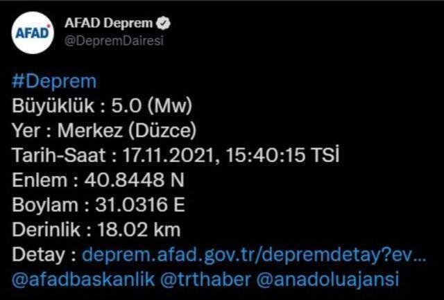 Prof. Dr. Şükrü Ersoy'dan Düzce'de meydana gelen 5 büyüklüğündeki depremle ilgili açıklama: Hazırlıklı olmamız gerekiyor