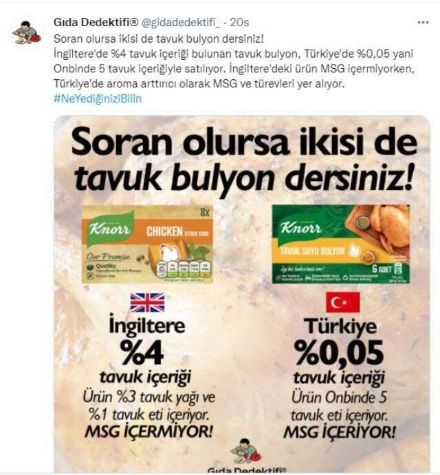 Bulyon tabletlere dikkat! İngiltere ve Türkiye'deki et-tavuk oranları farklı!