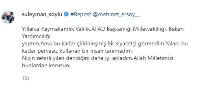 Bakan Soylu'dan annesine küfür edildiğini iddia eden CHP'li Başarır'a çok sert yanıt: Neden zehirli yılan dendiğini anladım
