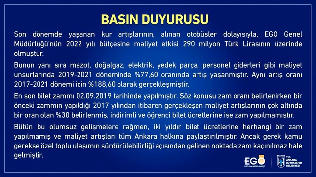Ankara'da toplu taşıma biletleribe zam geliyor Ankara'da toplu taşıma biletleribe zam geliyor