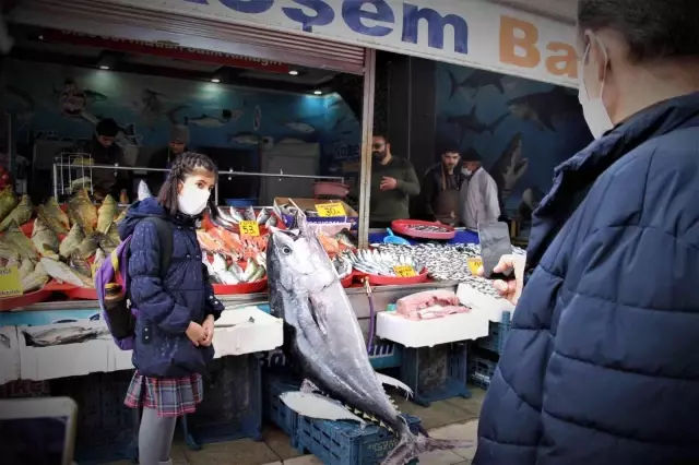 Kimileri korkuyor, kimileri yanına yaklaşıp seviyor! Dev orkinosu fotoğraflamak için sıraya girdiler