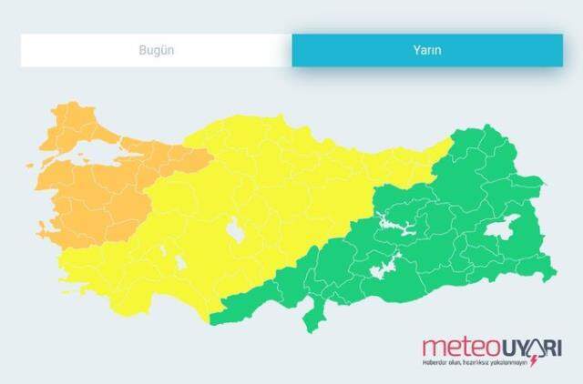 Marmara ve batı bölgelerinde sağanak uyarısı Marmara ve batı bölgelerinde sağanak uyarısı