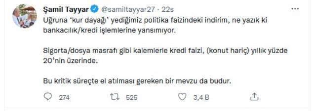 AK Partili Şamil Tayyar'dan Cumhurbaşkanı Erdoğan'a faiz sitemi: Kur dayağı yiyoruz ama yansımıyor