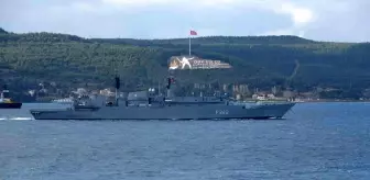 Romanya savaş gemisi Çanakkale Boğazı'ndan geçti
