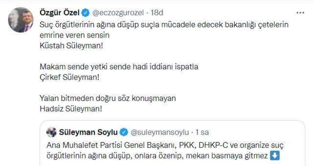CHP milletvekillerinden Süleyman Soylu'ya çok sert tepkiler: Mekan basmak senin işin! CHP milletvekillerinden Süleyman Soylu'ya çok sert tepkiler: Mekan basmak senin işin!