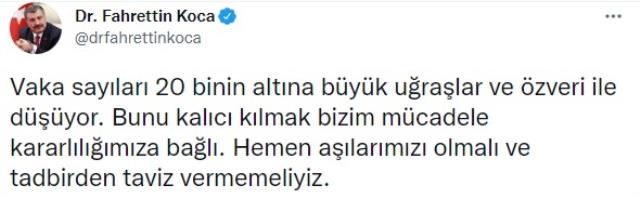 Son Dakika: Türkiye'de 5 Aralık günü koronavirüs nedeniyle 185 kişi vefat etti, 19 bin 357 yeni vaka tespit edildi