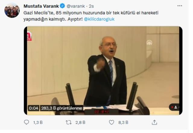 Kılıçdaroğlu'nun Meclis'i karıştıran el hareketine hükümetten ilk tepki Bakan Varank'tan geldi