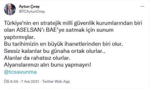 ASELSAN, Birleşik Arap Emirlikleri'ne satılacağı iddialarını yalanladı
