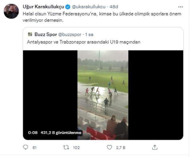 Antalyaspor-Trabzonspor maçı gölün üstünde oynandı! TFF'ye tepki bombardımanı Antalyaspor-Trabzonspor maçı gölün üstünde oynandı! TFF'ye tepki bombardımanı