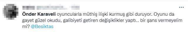 Önder Karaveli, Kayseri zaferiyle gönülleri fethetti! Beşiktaş taraftarı sosyal medyadan yönetime çağrı yaptı Önder Karaveli, Kayseri zaferiyle gönülleri fethetti! Beşiktaş taraftarı sosyal medyadan yönetime çağrı yaptı