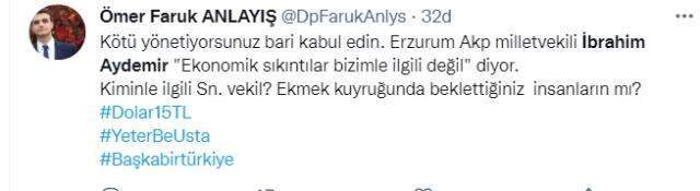 AK Partili vekilin 'ekonomik sıkıntı bizimle ilgili değil' sözü sosyal medyada olay oldu