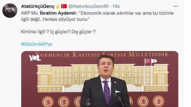 AK Partili vekilin 'ekonomik sıkıntı bizimle ilgili değil' sözü sosyal medyada olay oldu