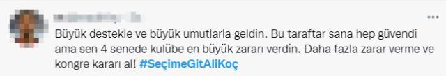 Ali Koç'a görülmemiş çağrı! Saran'ın adaylığı sonrası Fenerbahçe taraftarı ayağa kalktı