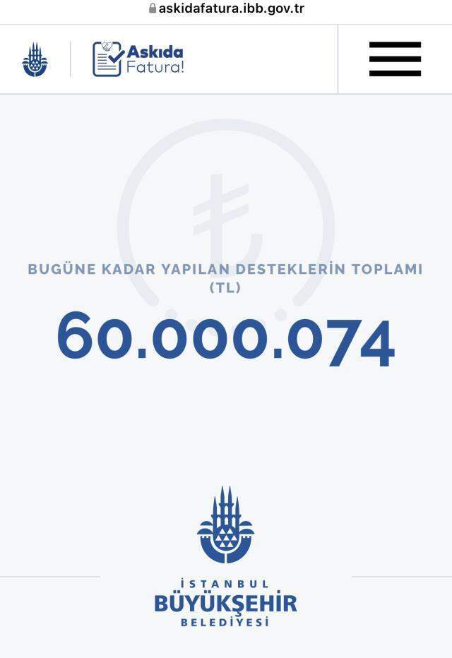 Ekrem İmamoğlu duyurdu! Askıda fatura 60 milyon TL'yi geçti