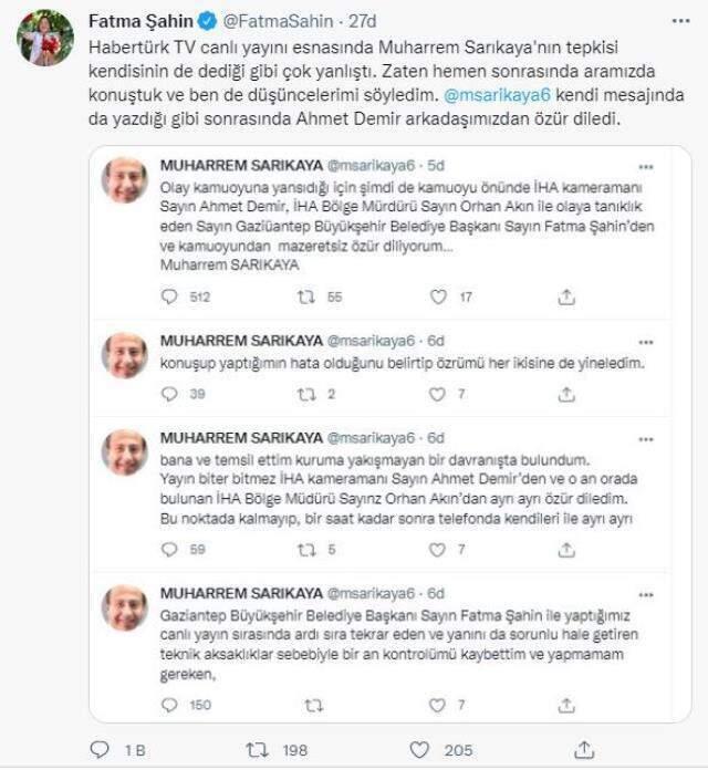 Muharrem Sarıkaya'nın çalışana attığı tokada sessiz kalan Fatma Şahin'den eleştirilere yanıt