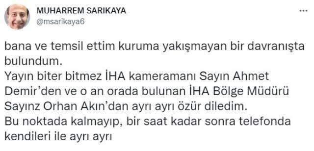 Muharrem Sarıkaya'nın röportaj sırasında tokat attığı kameraman konuştu: Çok zoruma gitti