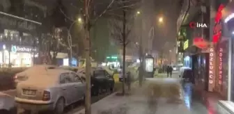 Çorum'da beklenen kar yağışı başladı