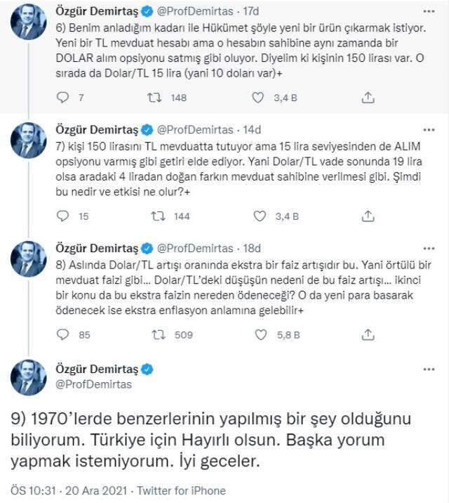 Ekonomist Özgür Demirtaş, dolardaki ani düşüşün nedeni açıkladı: Örtülü bir mevduat faizi