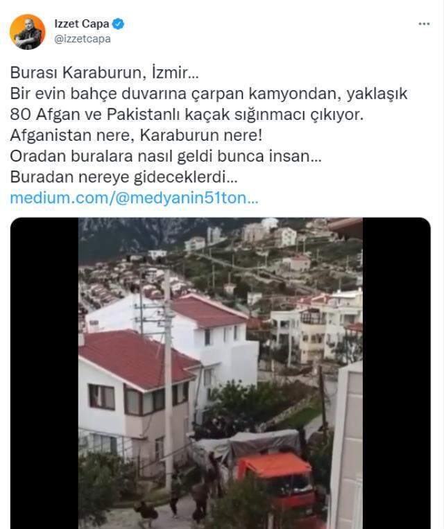Görüntü İzmir Karaburun'dan! Evin duvarına çarpan kamyonetten onlarca sığınmacı çıktı Görüntü İzmir Karaburun'dan! Evin duvarına çarpan kamyonetten onlarca sığınmacı çıktı