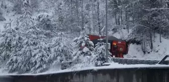 Bolu Dağı'nda kar yağışı etkili oluyor