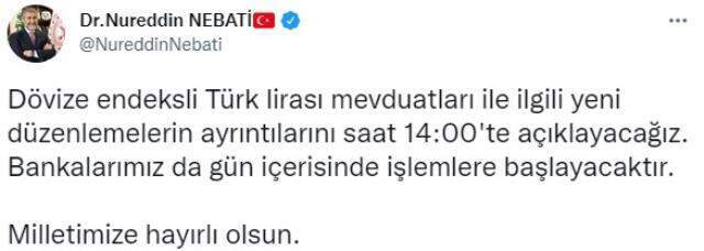 Son dakika: Dövize endeksli TL mevduat sistemi bugün hayata geçiyor, bankalar gün içinde işlemlere başlayacak Son dakika: Dövize endeksli TL mevduat sistemi bugün hayata geçiyor, bankalar gün içinde işlemlere başlayacak