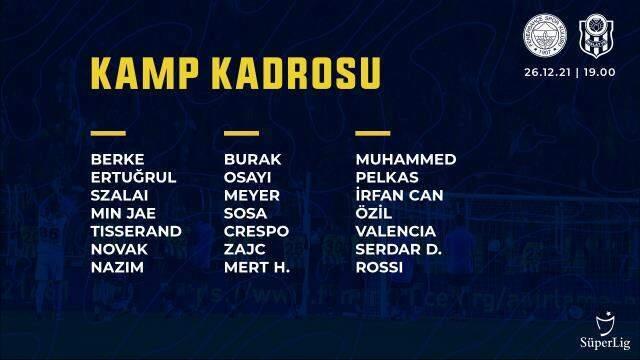 Fenerbahçe, taraftarına kulak verdi! Yıldız futbolcu kamp kadrosuna alınmadı