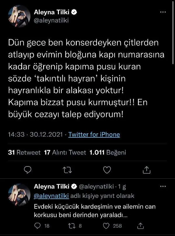 ALEYNA TİLKİ'NİN YAŞADIĞI SİTEYE GİREN SAPLANTILI HAYRAN KAMERADA