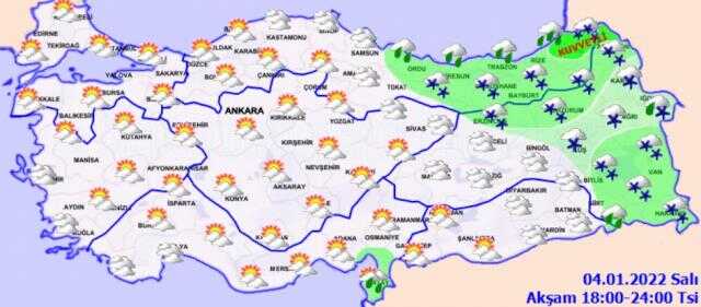 Meteoroloji 4 Ocak tarihli raporunu yayınladı! Yağmur ve kar geliyor Meteoroloji 4 Ocak tarihli raporunu yayınladı! Yağmur ve kar geliyor
