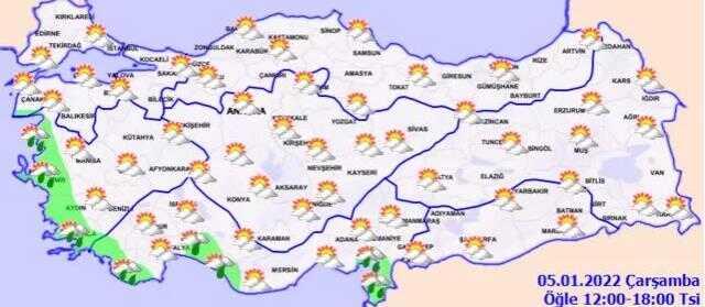 Son Dakika! Meteorolojiden uyardı: Sarı kodlu uyarı 5 Ocak 2022 hava durumu