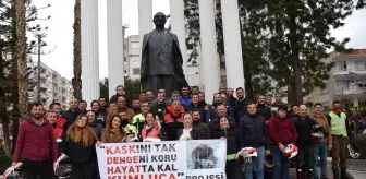 Son dakika haberi... Motosiklet kazalarına dikkat çekmek için kasklarını takıp şehir turu attılar