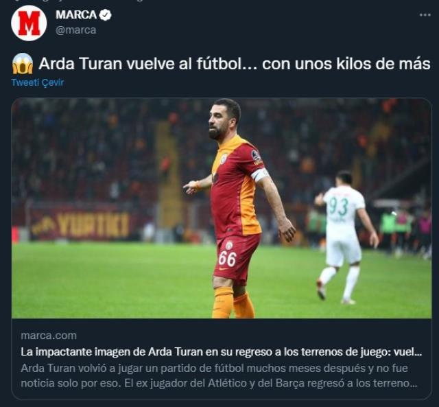 Arda Turan dünya basınında: Birkaç ekstra kiloyla futbola geri döndü!