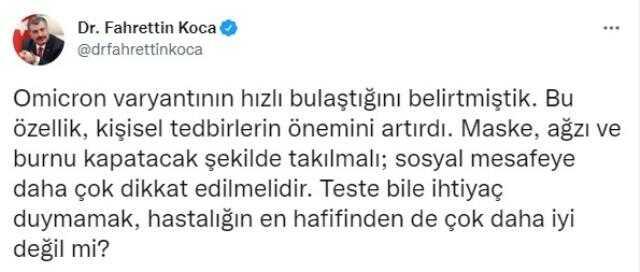 Son Dakika: Türkiye'de 10 Ocak günü koronavirüs nedeniyle 141 kişi vefat etti, 65 bin 236 yeni vaka tespit edildi