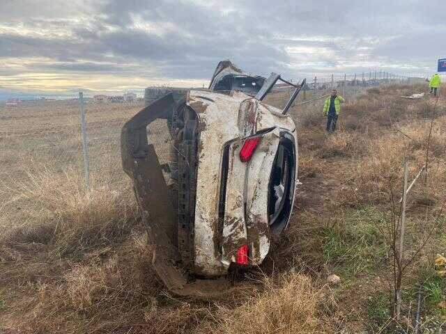 Konyasporlu futbolcu Ahmet Çalık'ın hayatını kaybettiği kaza yerinden ilk görüntüler