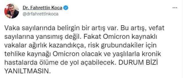 Son Dakika: Türkiye'de 11 Ocak günü koronavirüs nedeniyle 137 kişi vefat etti, 74 bin 266 yeni vaka tespit edildi